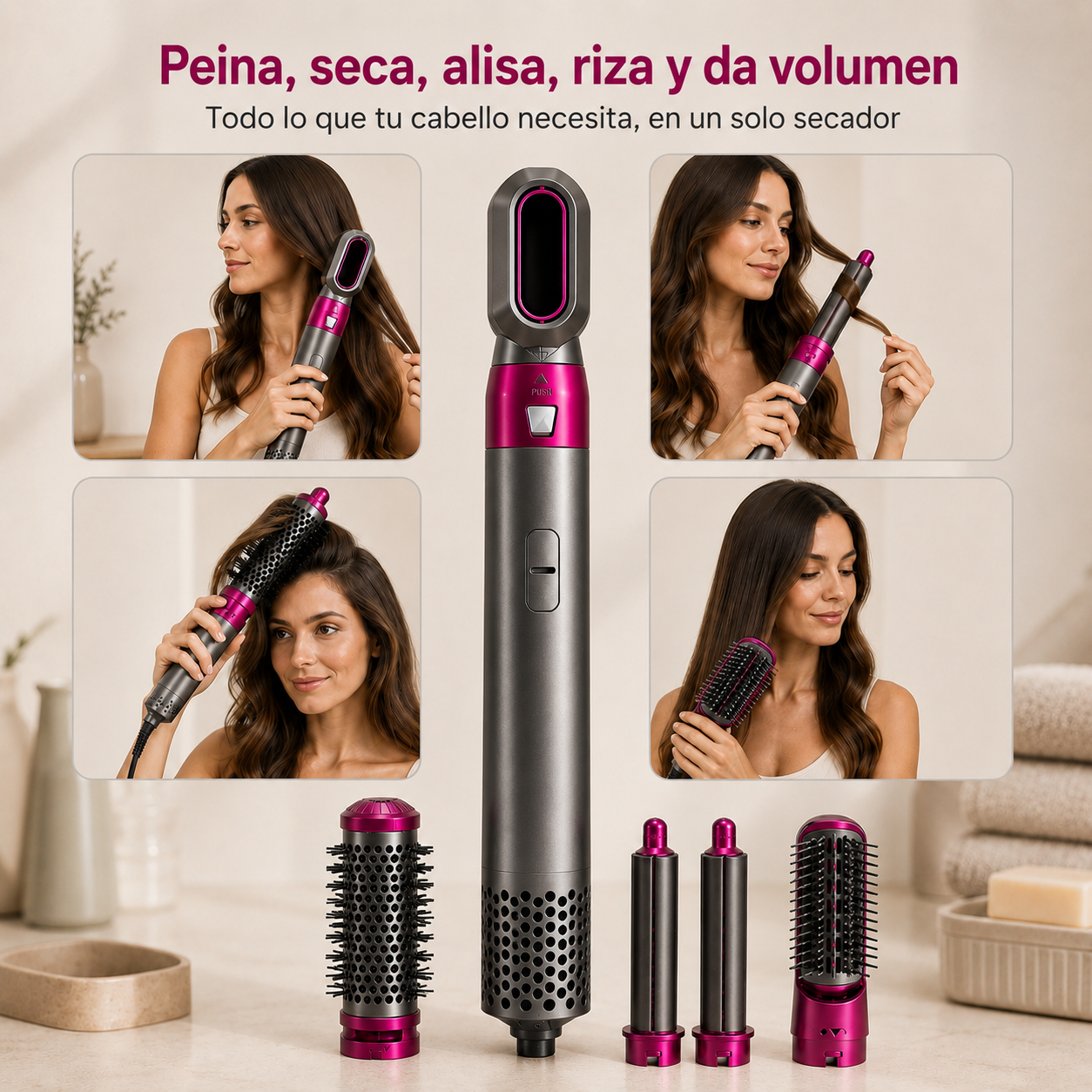 Cepillo Secador 5 en 1 Volumix™